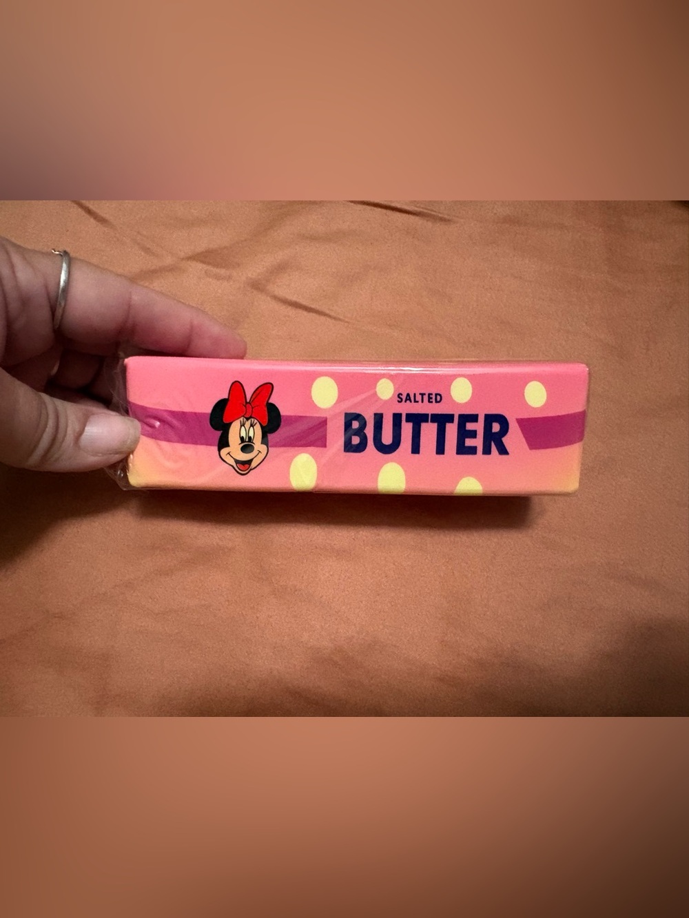 Disney Minnie Mouse Pink and Yellow Salted Butter Packaging